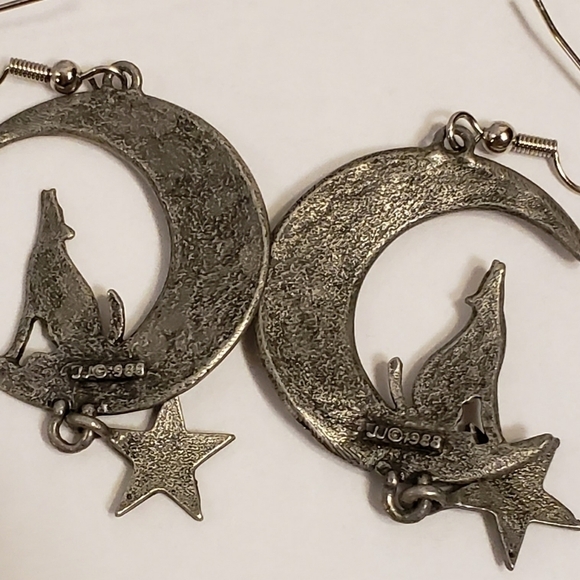 Lot of 6 Pairs Blue Earrings 2 New JJ88 Jonnette Dichroic Glass Dream Catcher - Picture 7 of 10